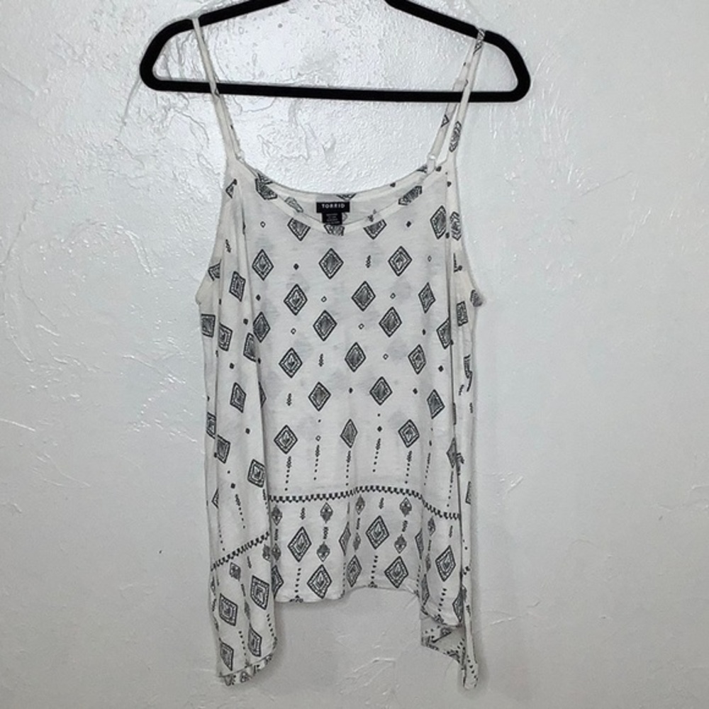 torrid 1 asymmetrical spaghetti straps top size 1X or 14/16 EUC